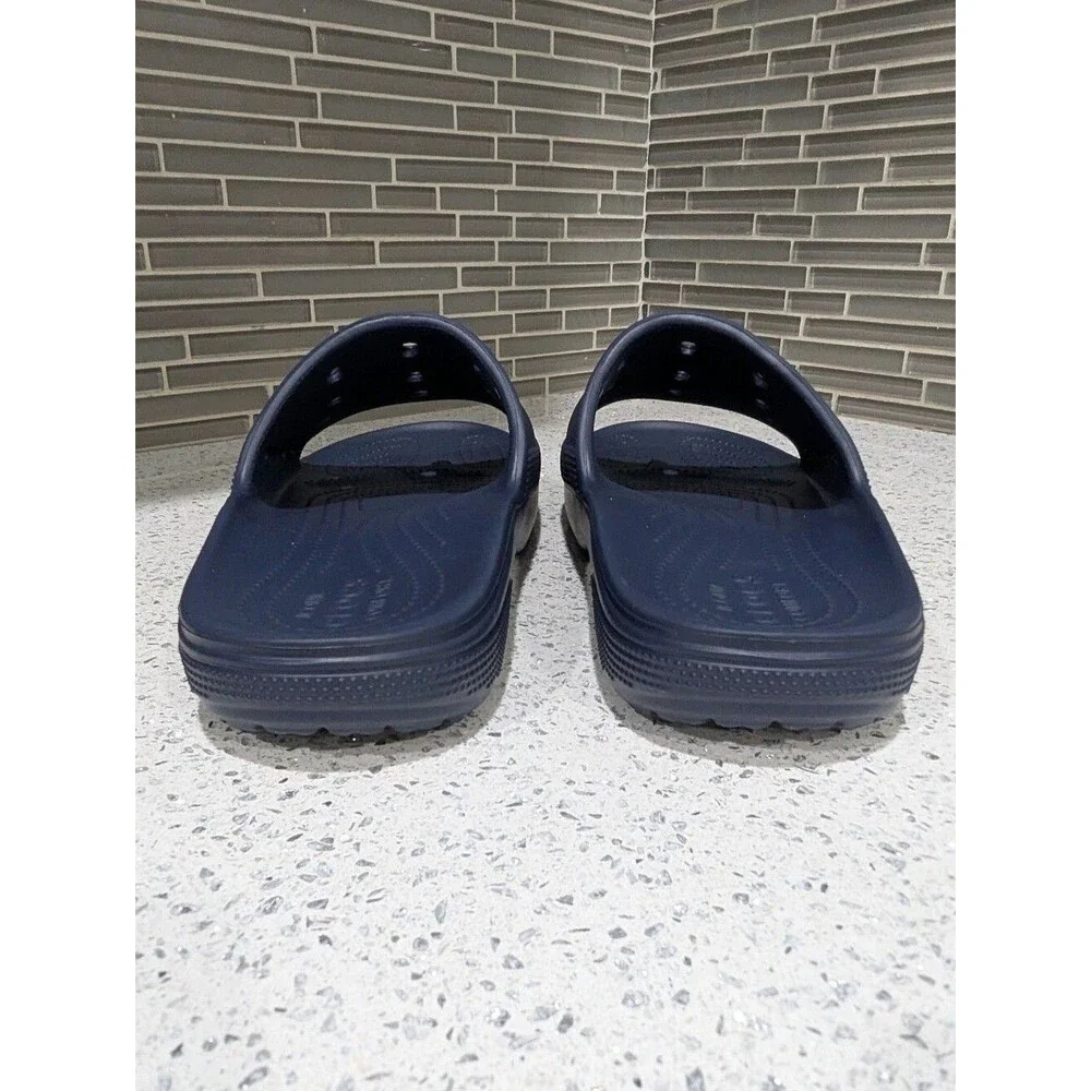 Crocs Baya Slide II 2 Navy Blue Sandal Slip-on Slide Pool Beach Men 10 Women 12